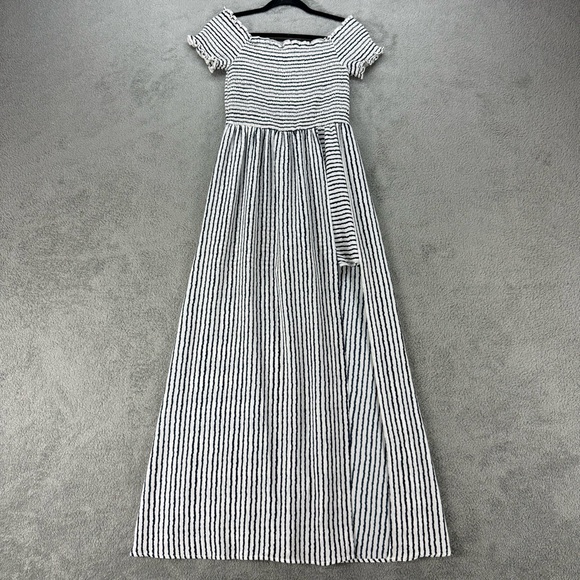 Stella Tweed Dresses & Skirts - Stella Tweed Side Slit Romper Maxi Dress